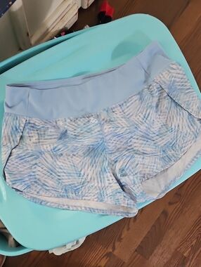 Mta Sports Light Blue Printed Women’s Athletic Shorts